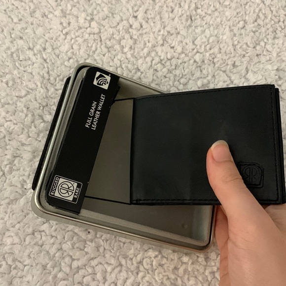 Black Genuine Full Grain Leather Wallet - Picture 8 of 15